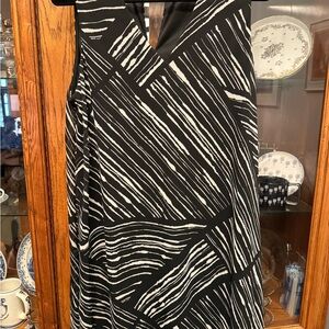 Calvin Klein Black and White Geometric Dress